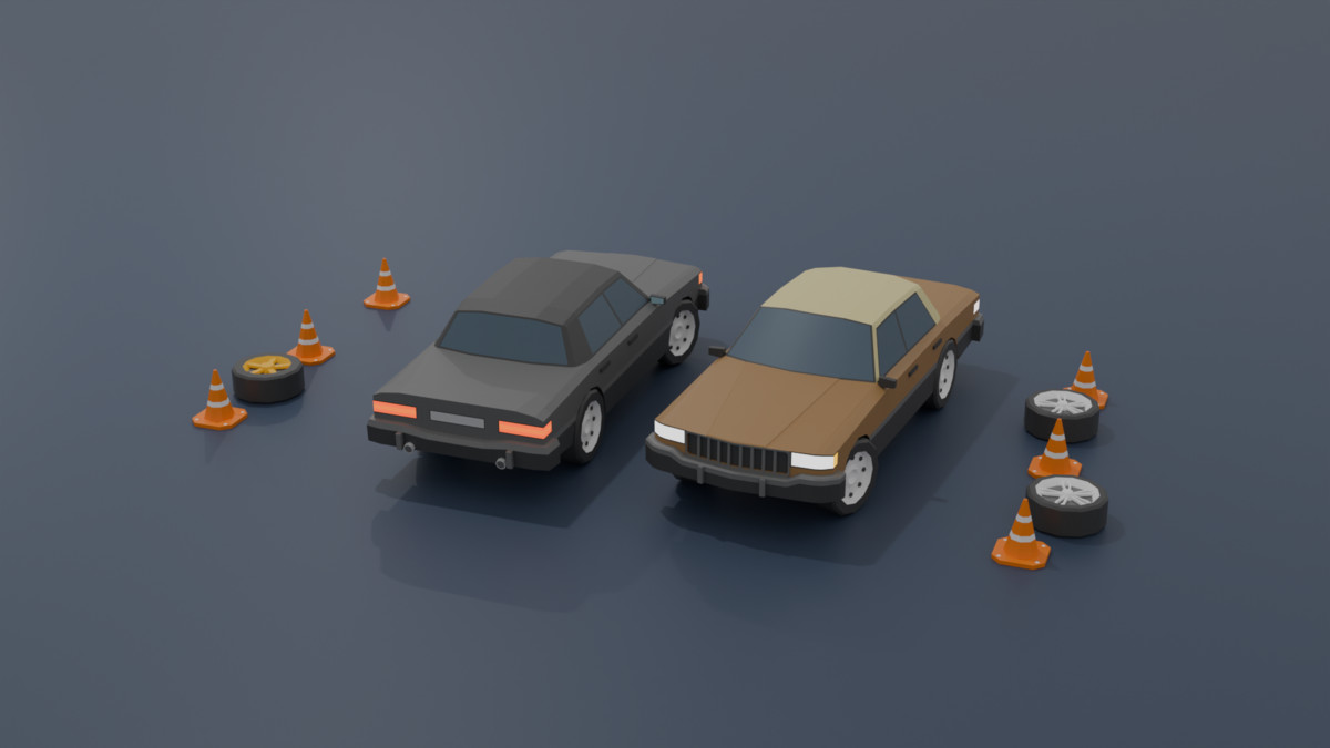 Mobile Optimize-Low Poly Vehicles
