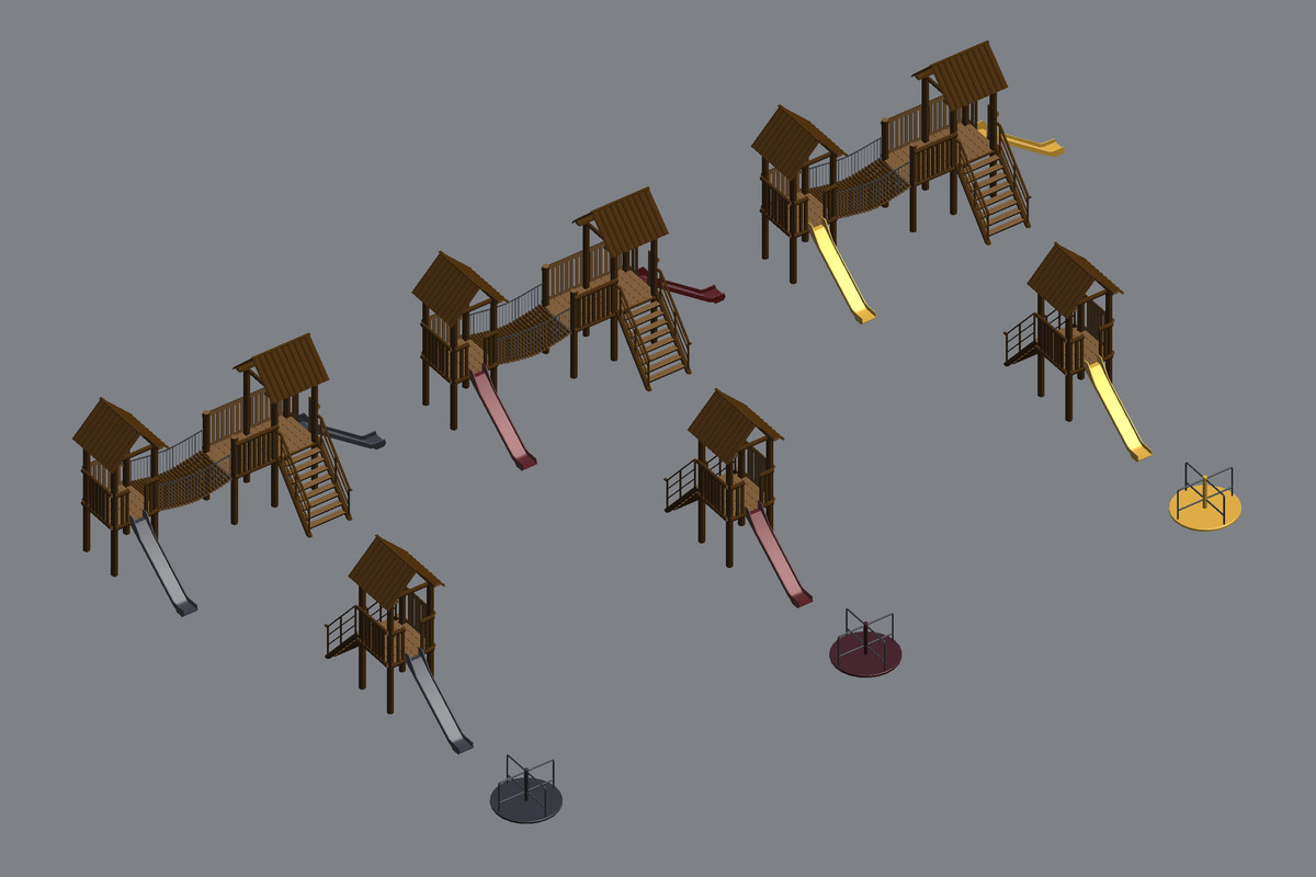 Low Poly Children's Playground Pack