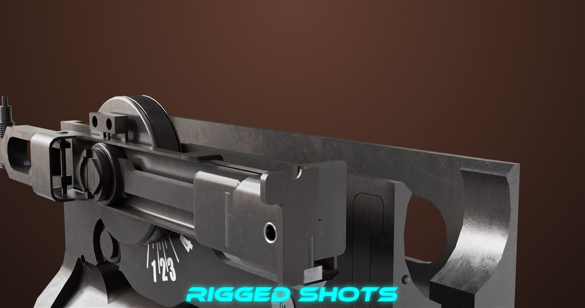 Light Machine Gun 10 Black URP HDRP Textures