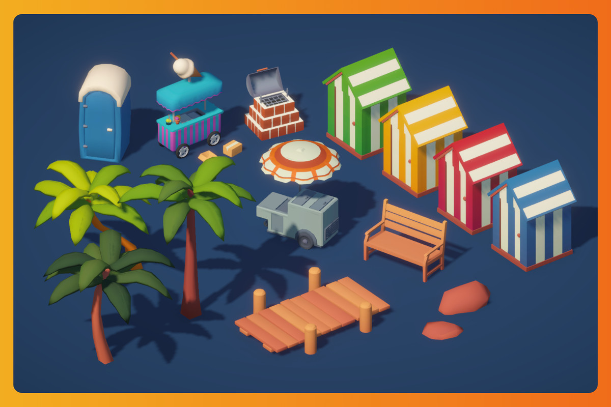 Beach City MEGA Pack - Low Poly Assets