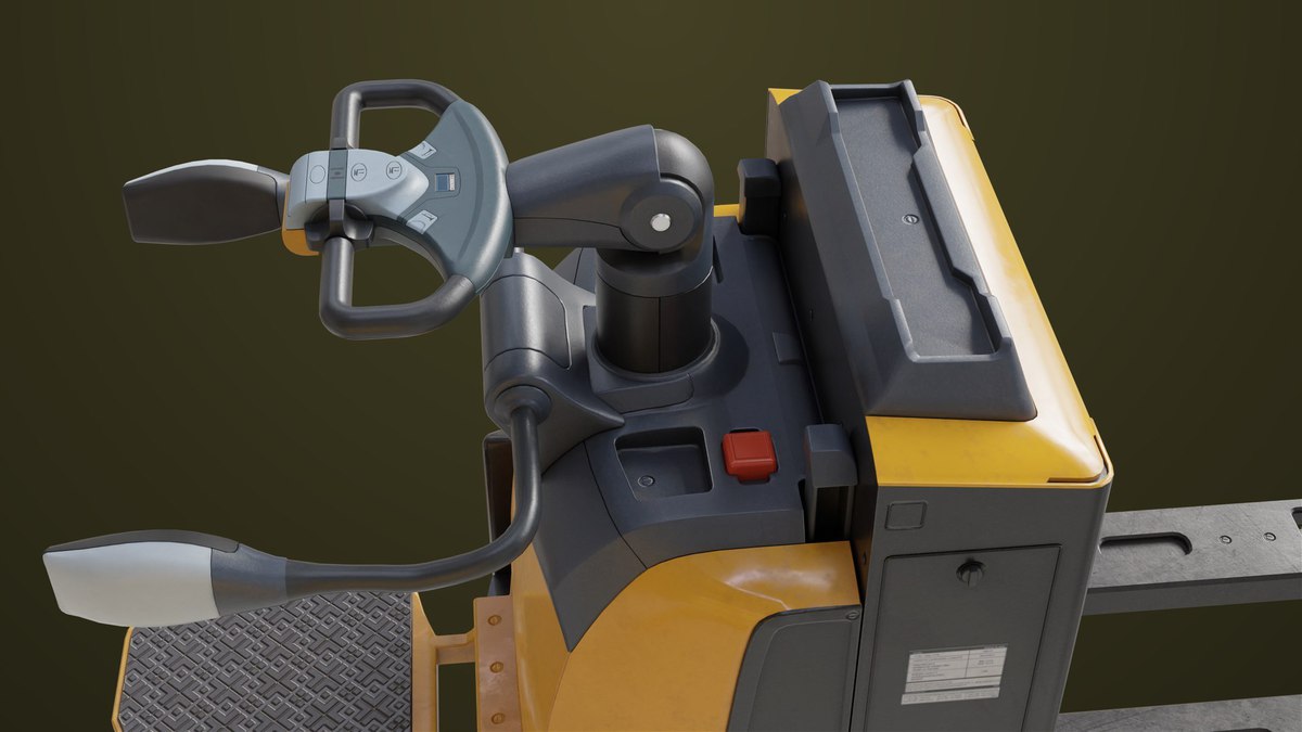 Forklift with Pallet 01 Yellow URP HDRP Textures