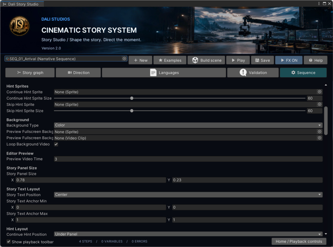 Dali Cinematic Story System