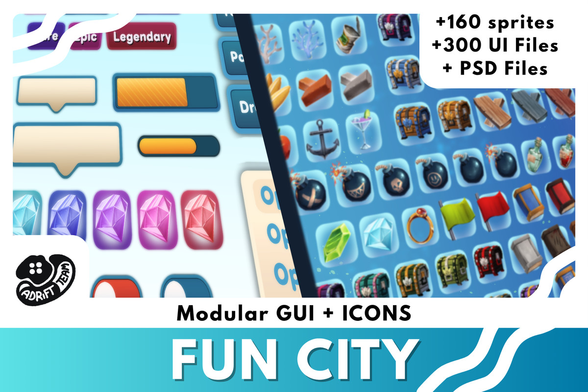 Fun City - Basic GUI & Icons Package