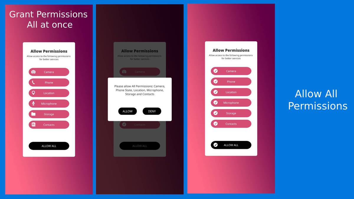 Android Permissions with Popup Box