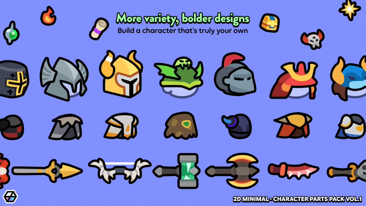 2D Minimal - Character Parts Pack Vol.1 [Expansion]