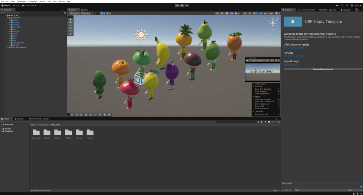 Cartoon kids 3 03 in fruit costumes