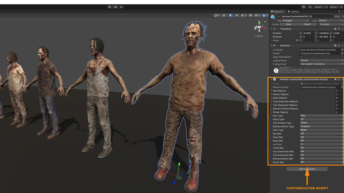 Modular Zombie Male