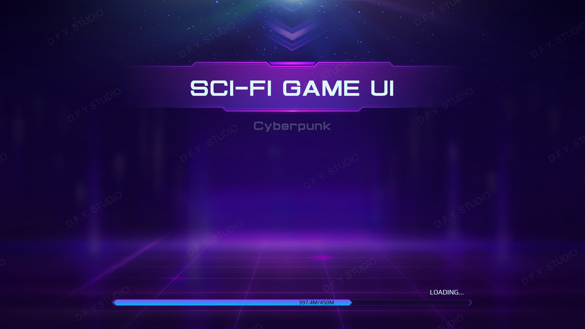 Sci-Fi Cyber UI Pro_Purple Theme