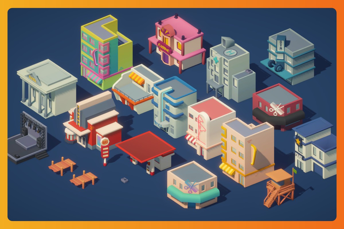 Beach City MEGA Pack - Low Poly Assets