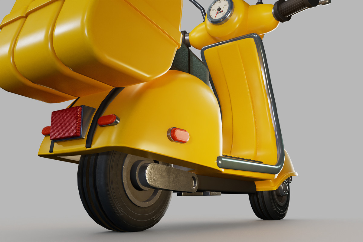 Cartoon Scooter – Stylized Vehicle