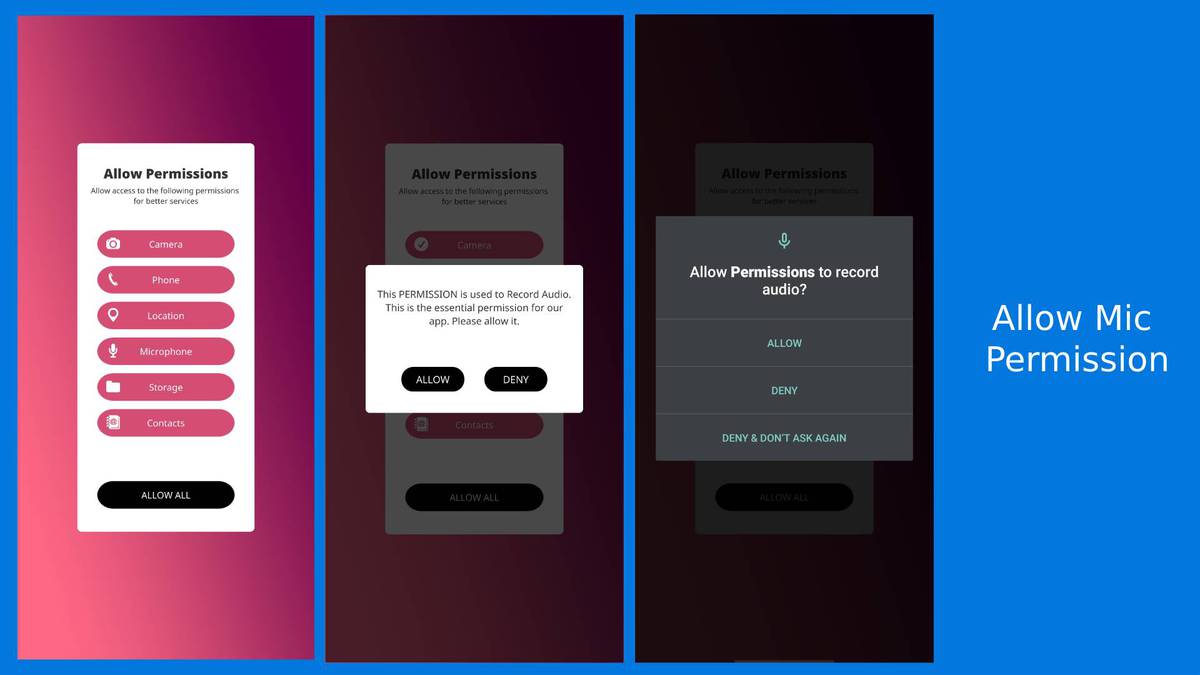Android Permissions with Popup Box