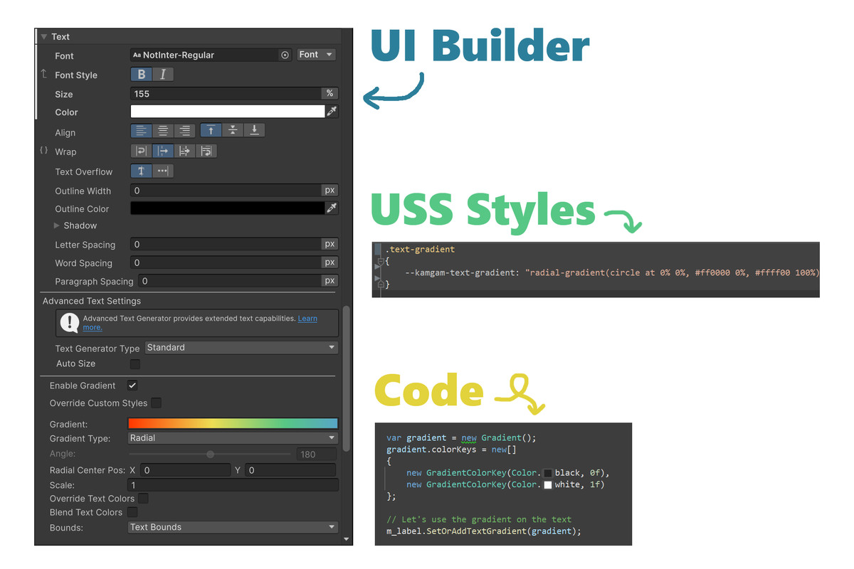 UI Toolkit Gradients for Text & Soft Text Masks