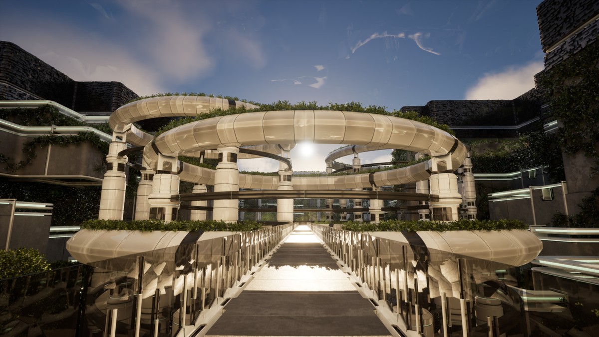 Futuristic Biodome Garden – Sci-Fi Nature Environment