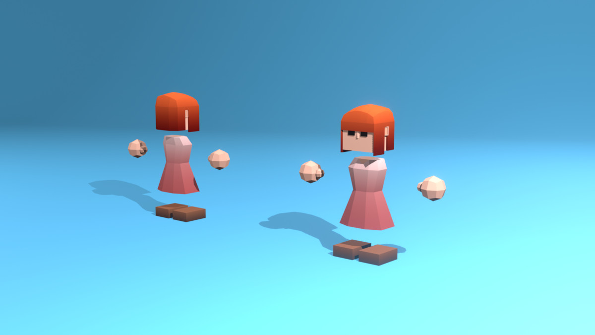 Low Poly Cubic Character - By Shokubutsu