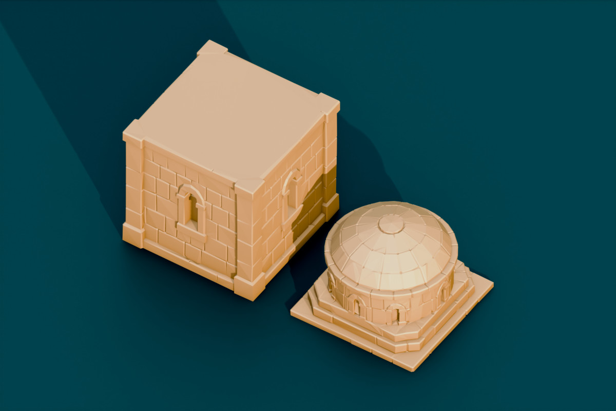 Low Poly Modular Medieval Building Kit