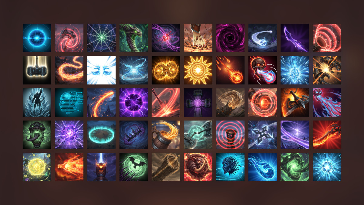 Fantasy Skill Icons Pack RPG Magic Abilities and Combat Effects Collection