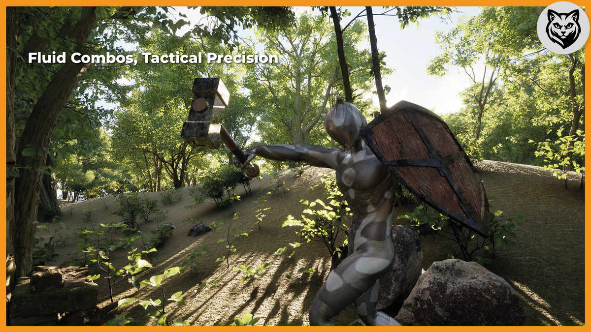 Hammer and Shield Combat Animation Pack