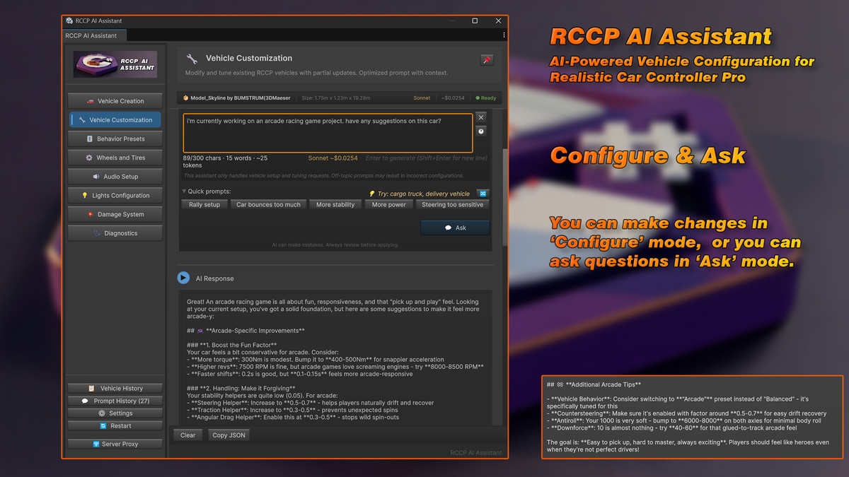 RCCP AI Assistant (Realistic Car Controller Pro Copilot)