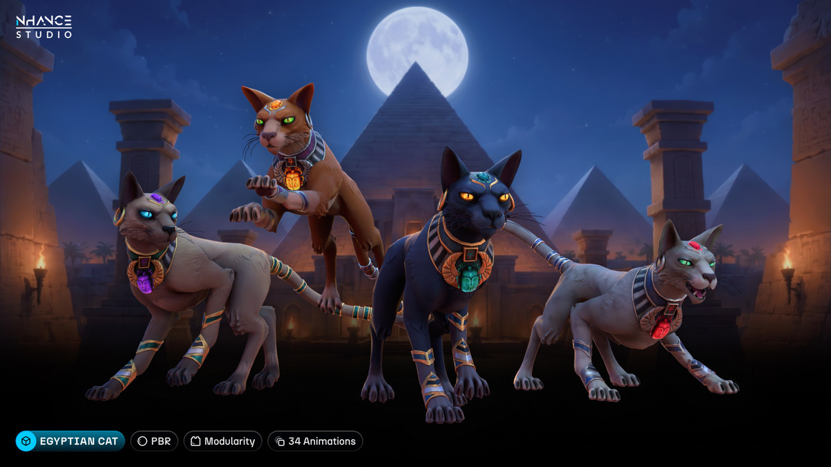 Stylized Egyptian Fantasy Characters Pack