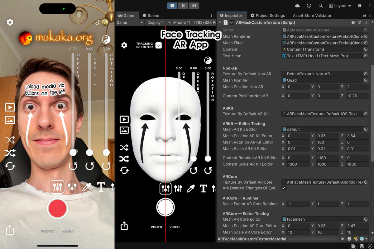 Face Tracking AR App - Texture and Mask Generator