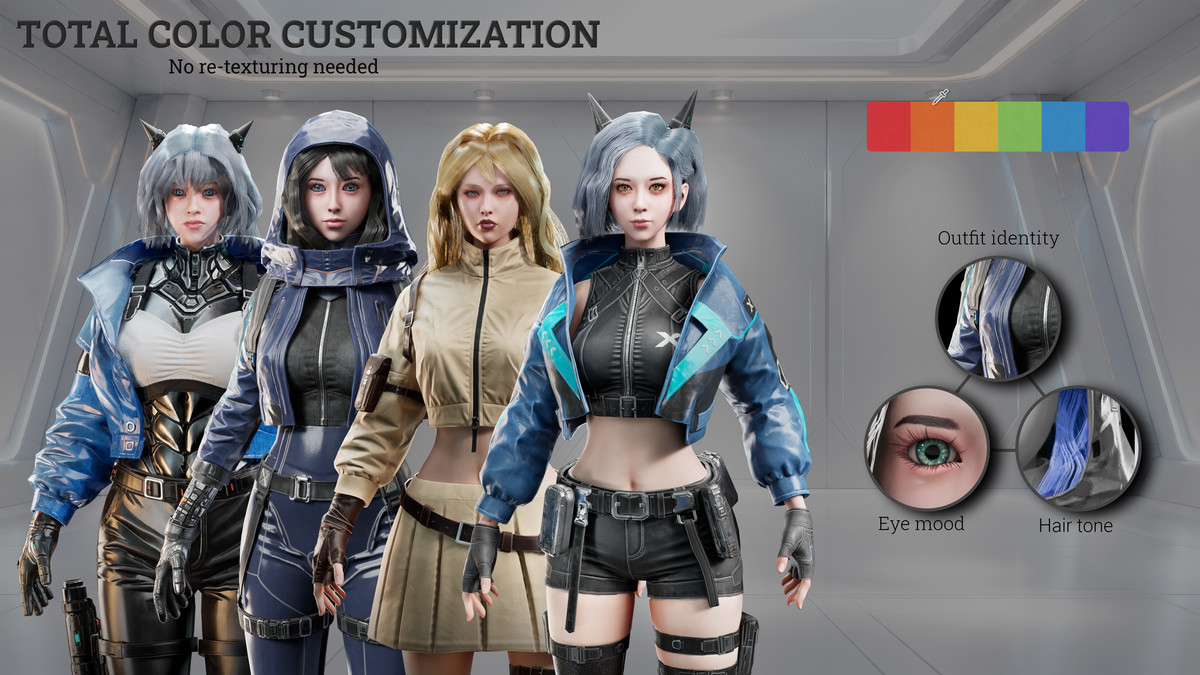 Cyberpunk & Sci‑Fi Female Operatives - Volume 1