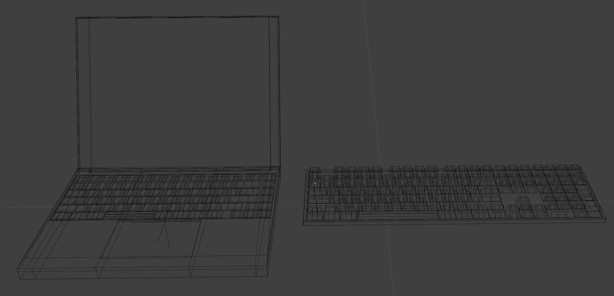 Modern Office Set Low Poly