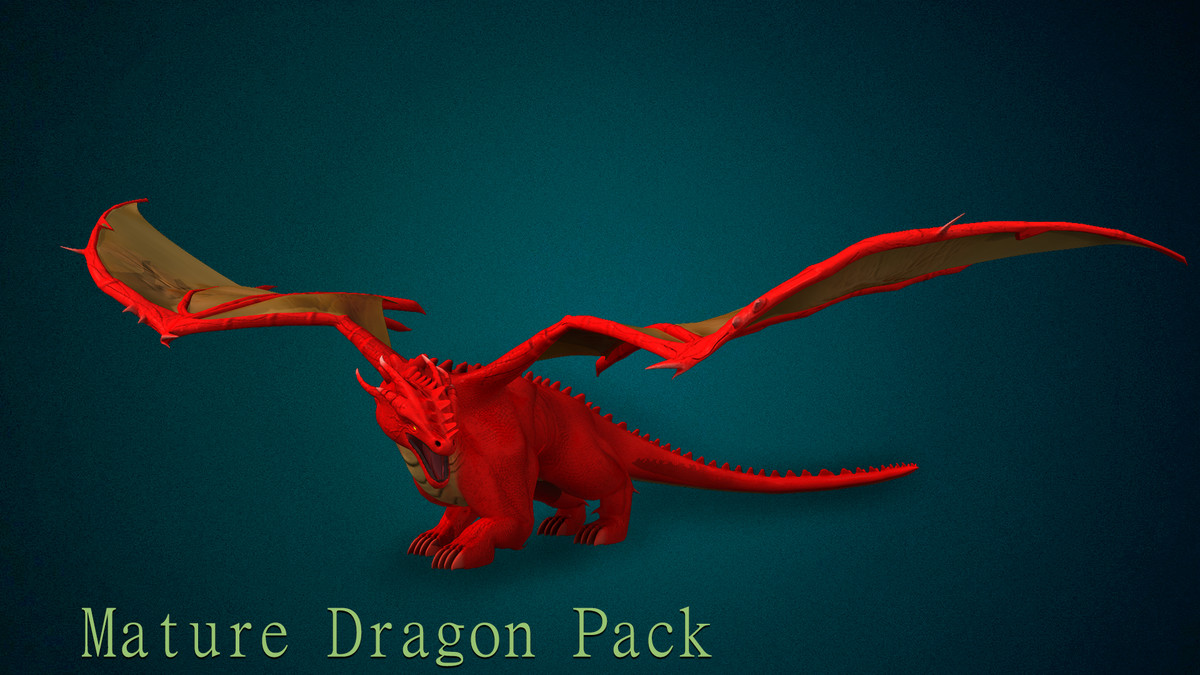 3D Mature Dragon Pack