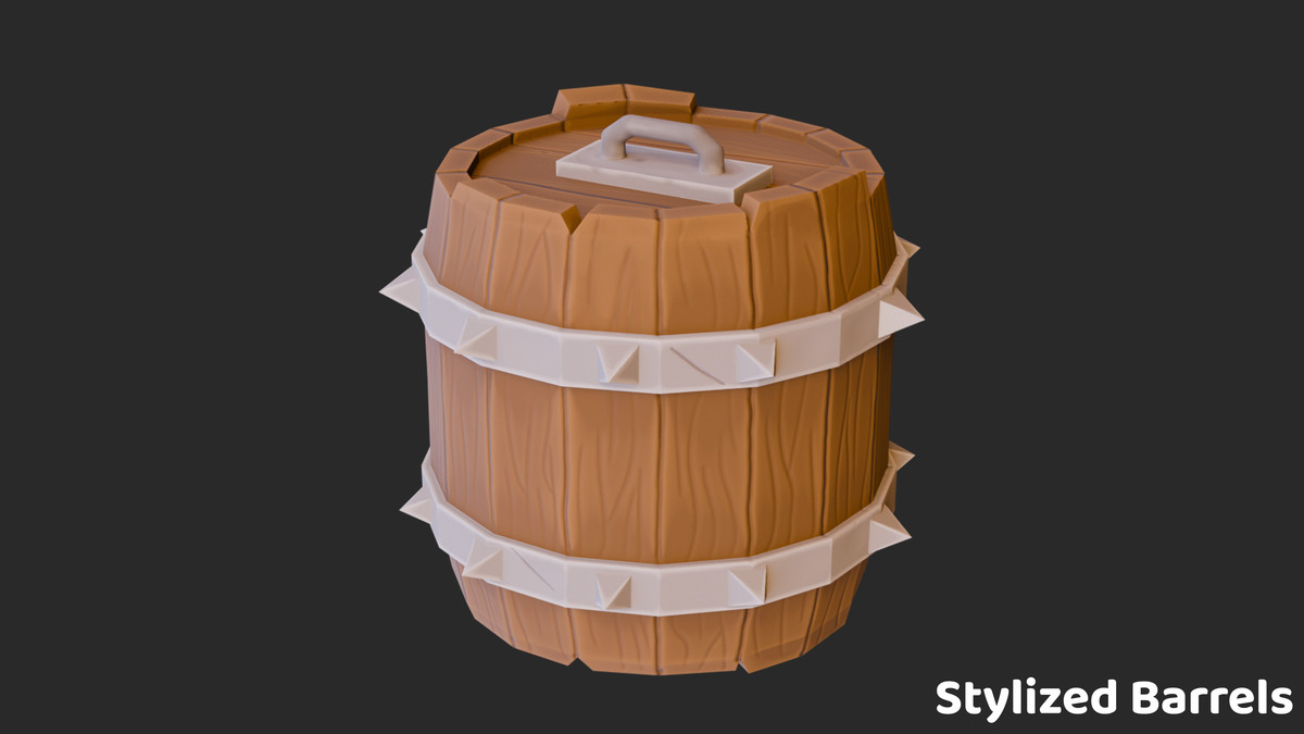 Stylized Barrels - Stylized Asset Pack by Ake