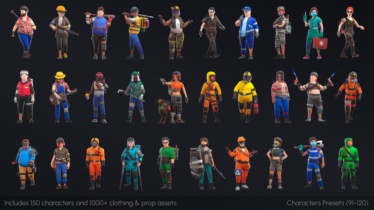 Apocalypse Characters - Modular Animated Pack