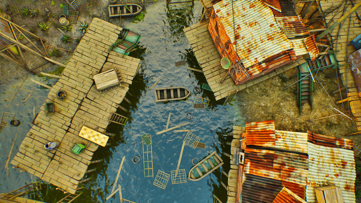 Modular Slum City Wasteland Village with Enterable Interior