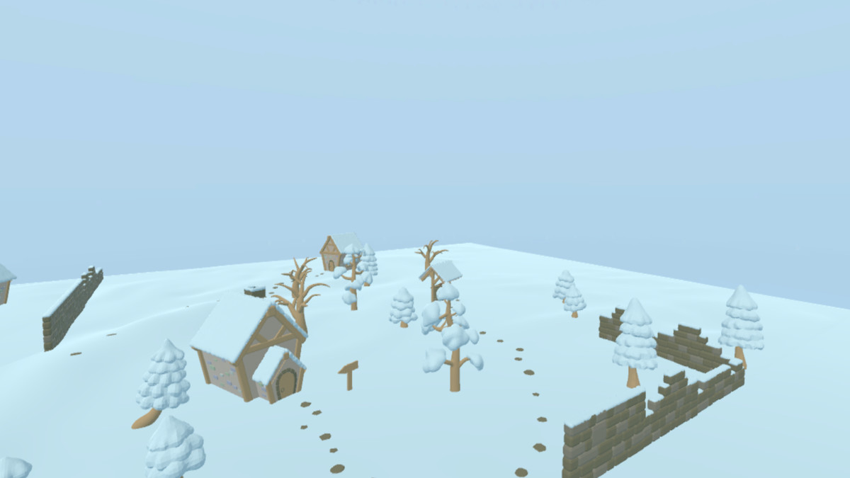 Cozy Snowy Environment - Low Poly