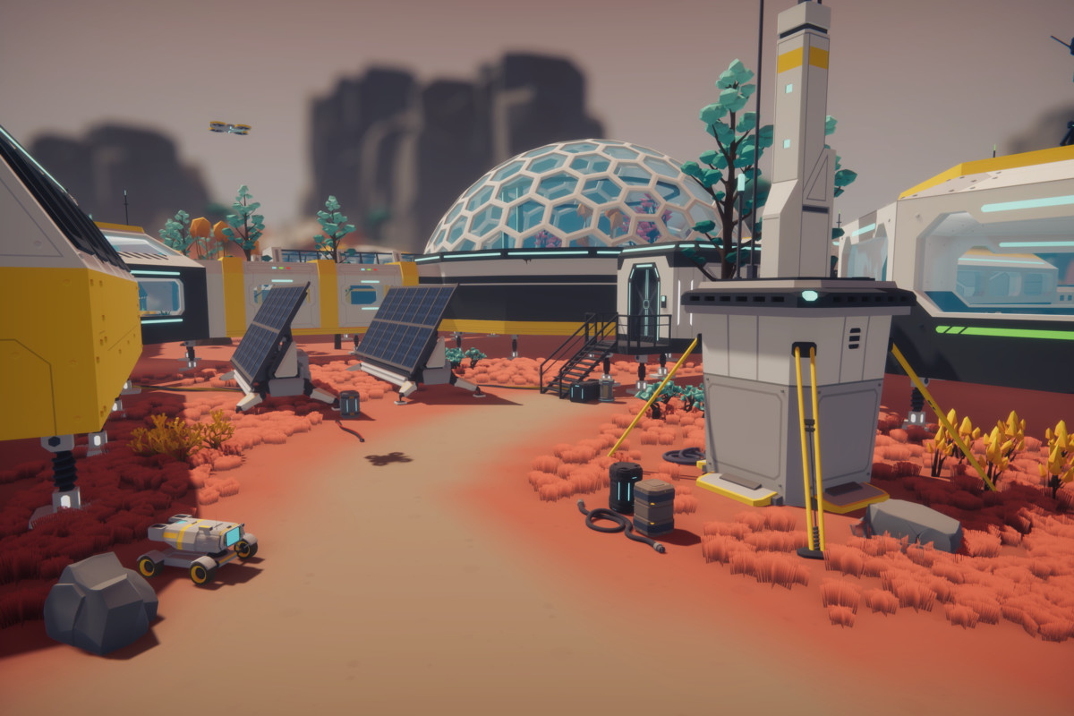 Low Poly Sci-Fi Planet Base - Space Station