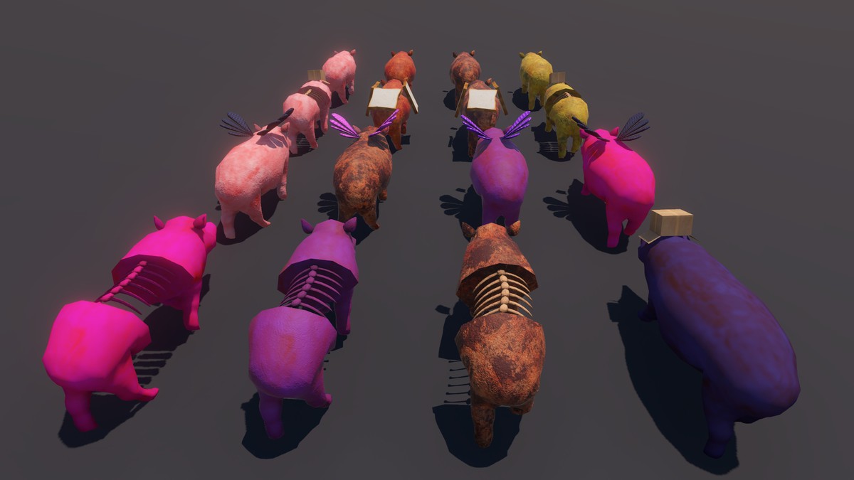 Funny Fried Pig - 3D Character