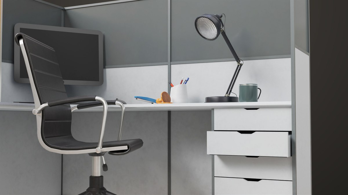 Office Desk Props Single Mat URP HDRP Textures