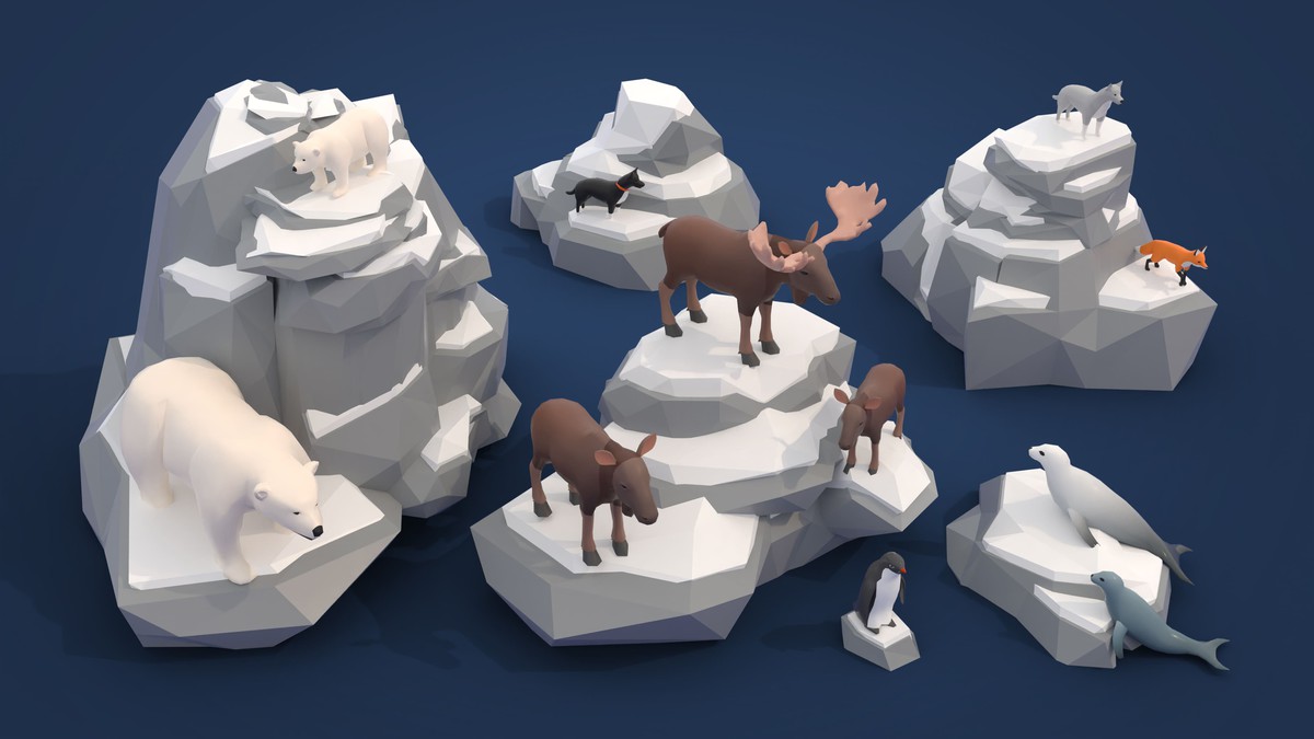 Arctic - Low Poly 3D Models Pack
