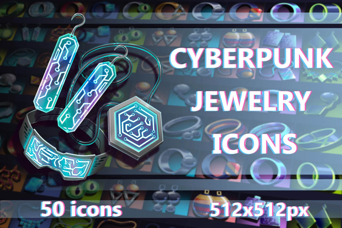 2700 Cyberpunk RPG Icons Pack