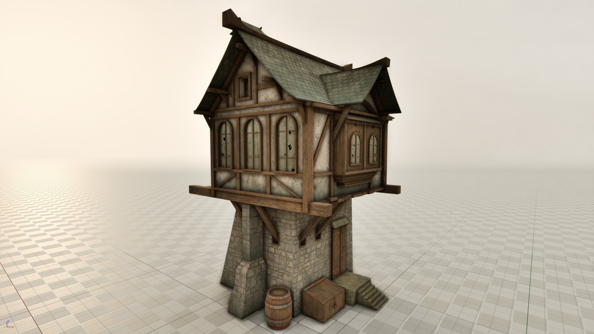 Medieval 3D Buildings Set