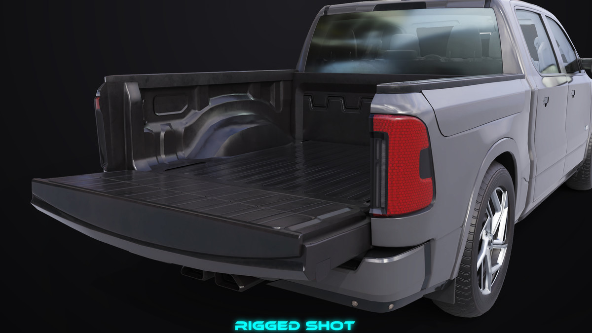 Pickup Truck 03 Grey and White URP HDRP Textures