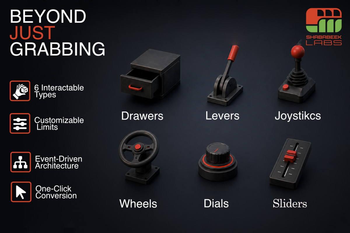GripCraft VR Interaction Toolkit: 7 Hands Included