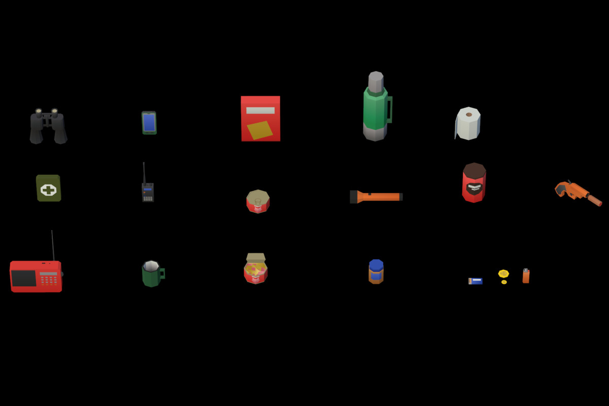 LOW POLY - Research camp (Survival Camp, Survival props, Survival, Camping)