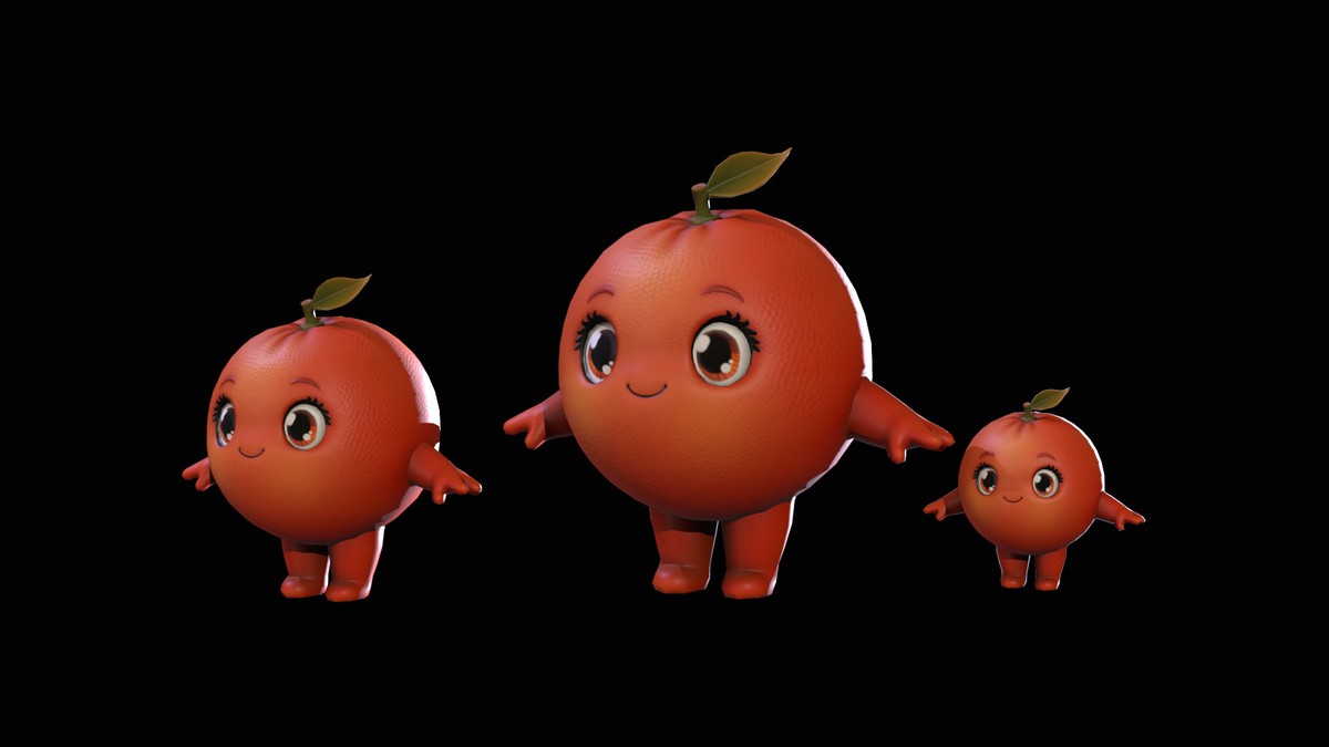 Chibi Fruit Orange Two