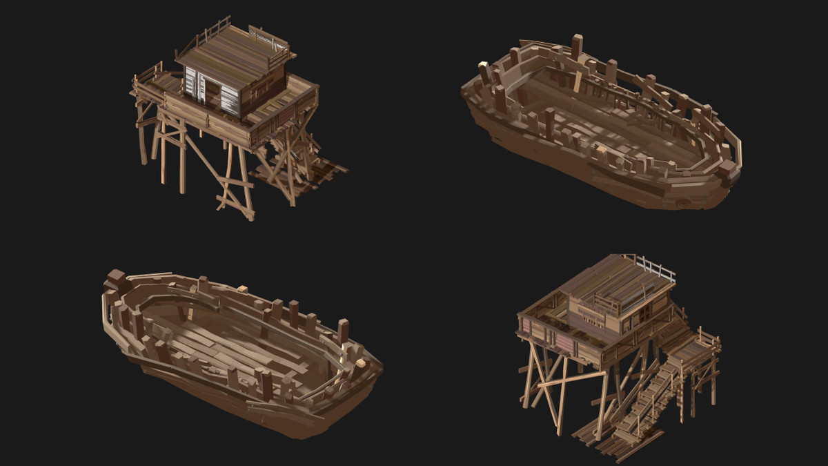 Low Poly Swamp Village – ModulaCraft PRO