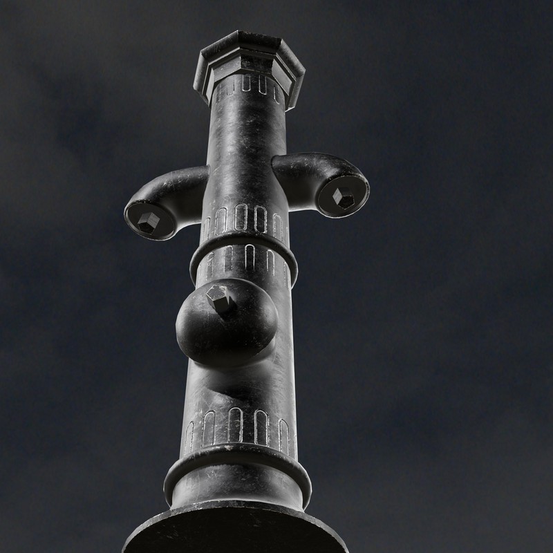 Vintage Cast Iron Fire Hydrant – Low Poly PBR with LODs