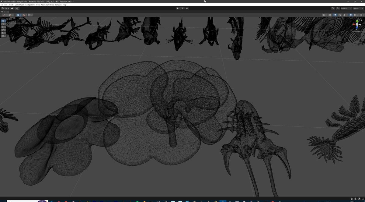 Fish and Underwater Creatures Skeleton Collection – Marine Bone 3D Asset Pack