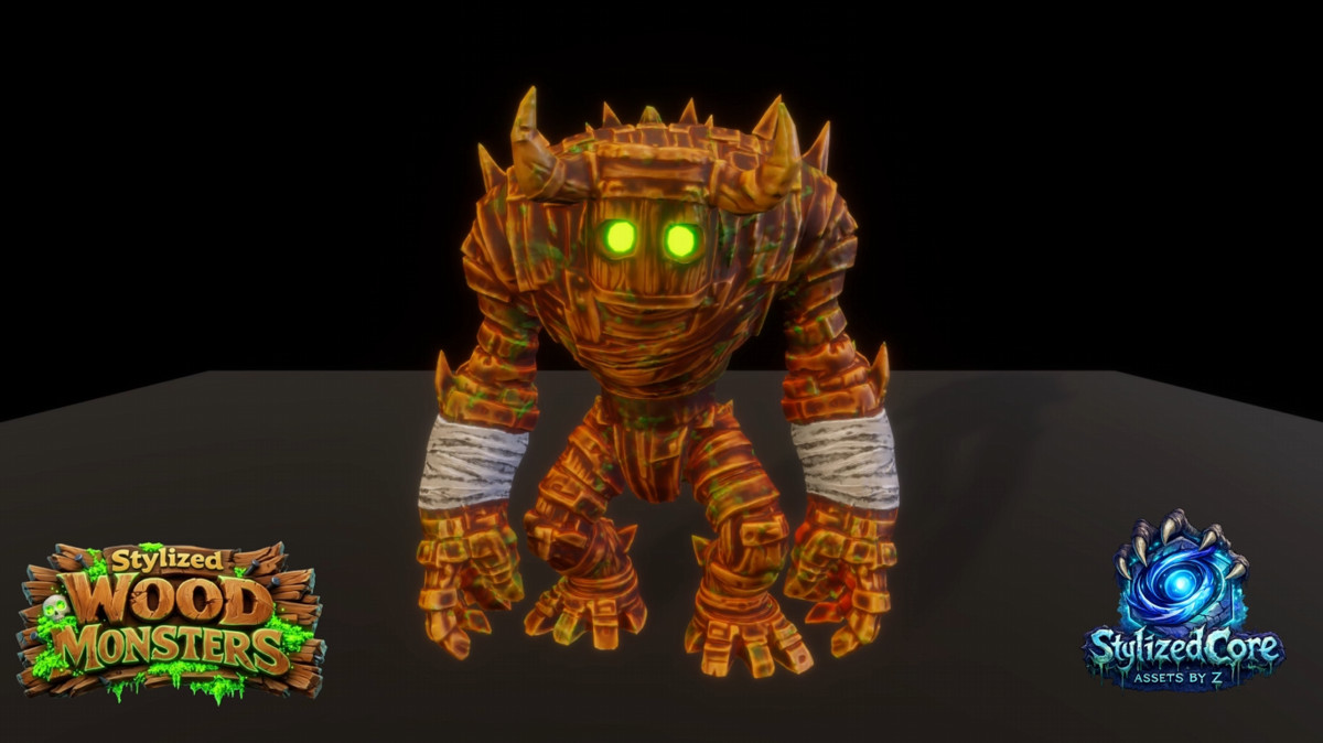 Wood Monsters Pack 1 – 4 Stylized Animated Creatures (LOD + Skins)