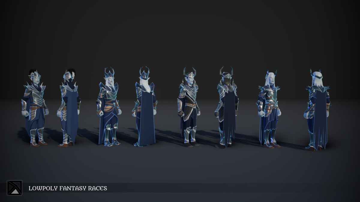 Lowpoly NPCs Bundle MEDIEVAL FANTASY SERIES