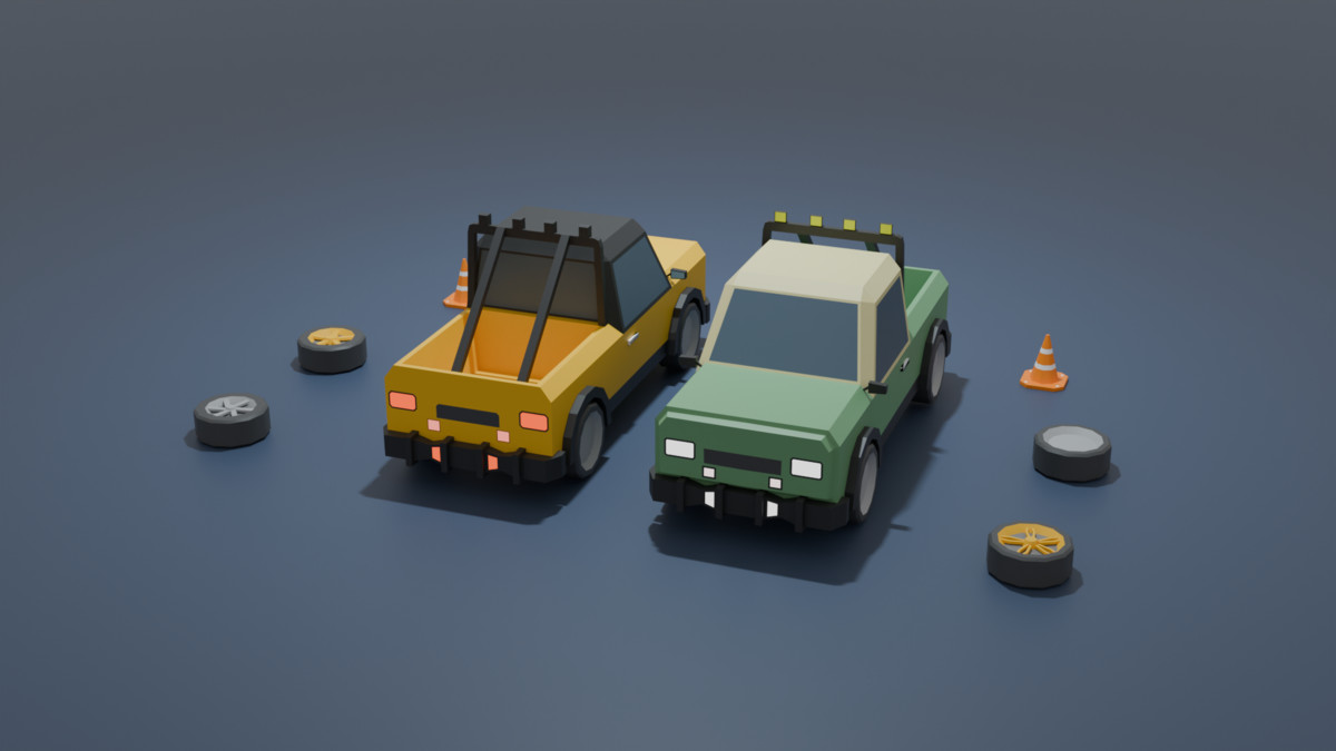Mobile Optimize-Low Poly Cars