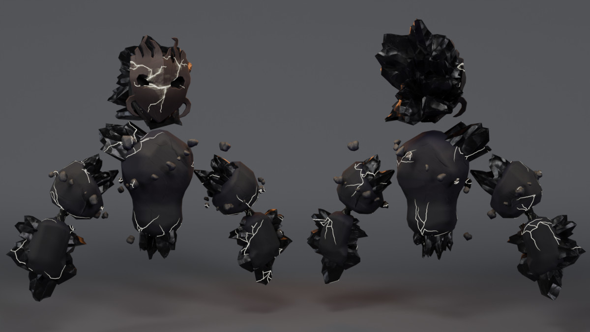 Stylized Elemental Golems - Enemies Pack