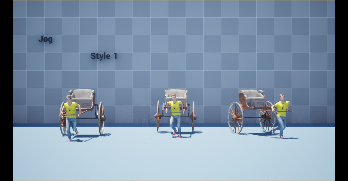 Hand Pulled Rickshaw Animation