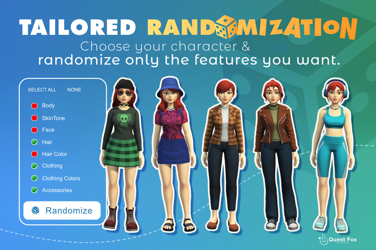 Archetype Character Generator – Stylized Procedural NPCs